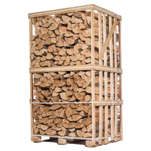 BUCHES-45-cm-Melange-de-bois-durs-Palette Palet de troncos de 50 cm apilado - Imagen 1